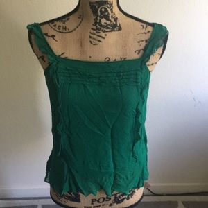 ZARA sheer green flirty top